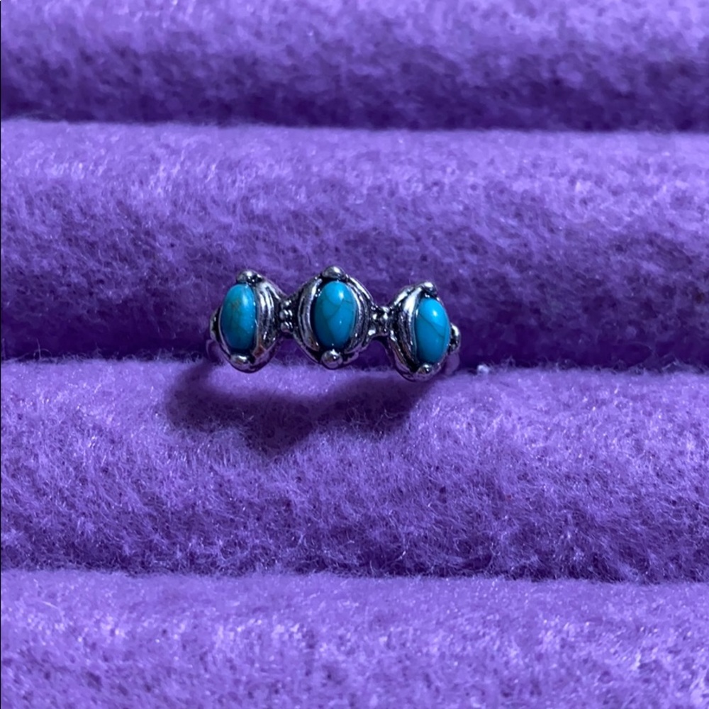 triple turquoise ring